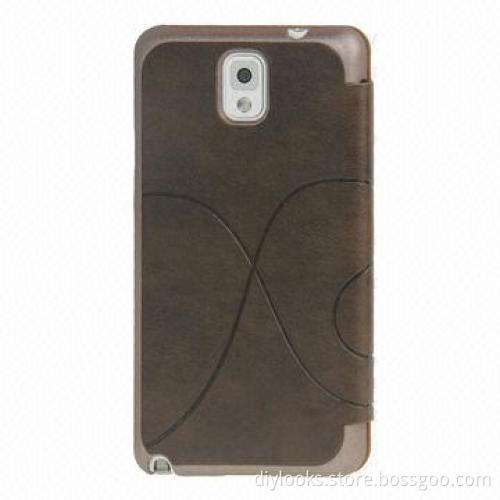 New Wallston Series Embossing Pattern Leather Case with Call Display ID for Samsung Galaxy Note III